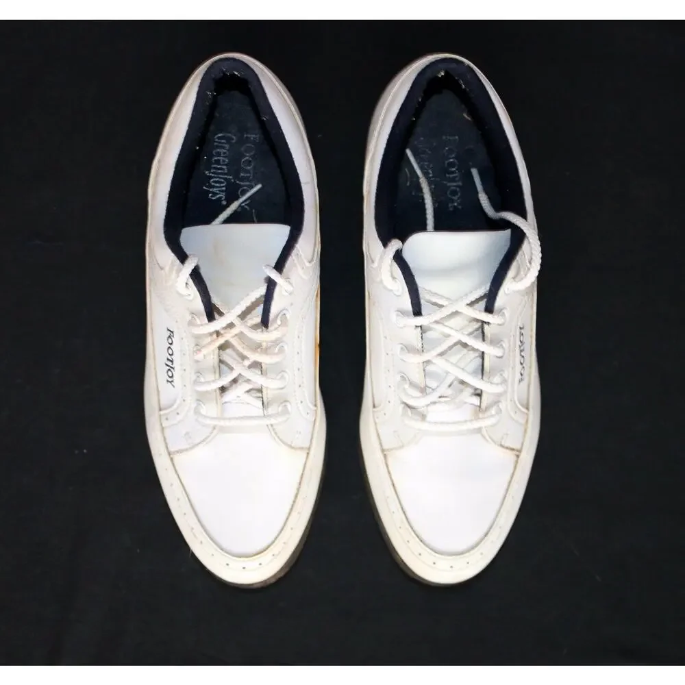 Footjoy Women's Sz 8M Greenjoy‎ White Golf Shoes